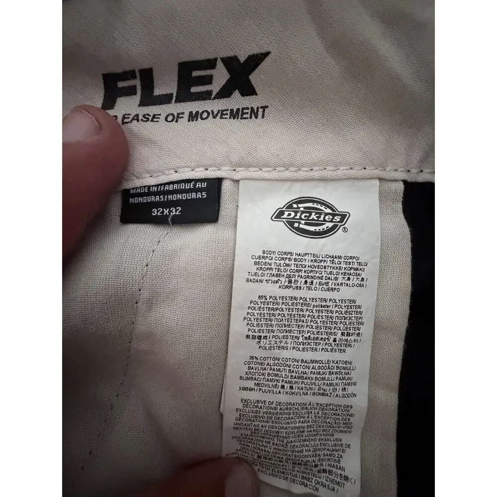 Dickies Flex Work Pants Mens 32x32 Black